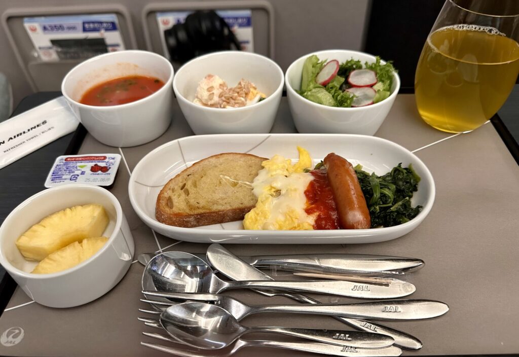 羽田行き 機内食